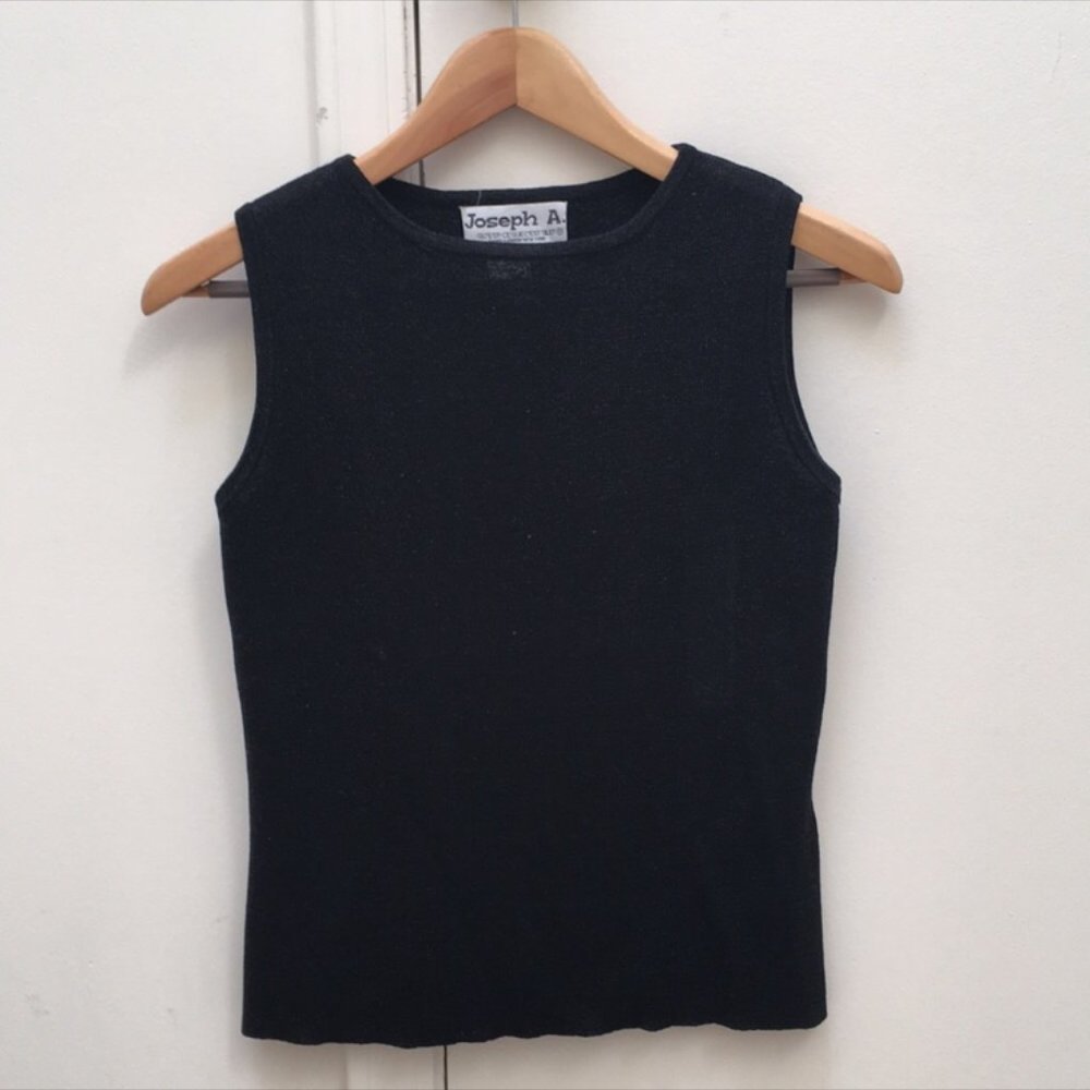 Vintage Black Sleeveless Top